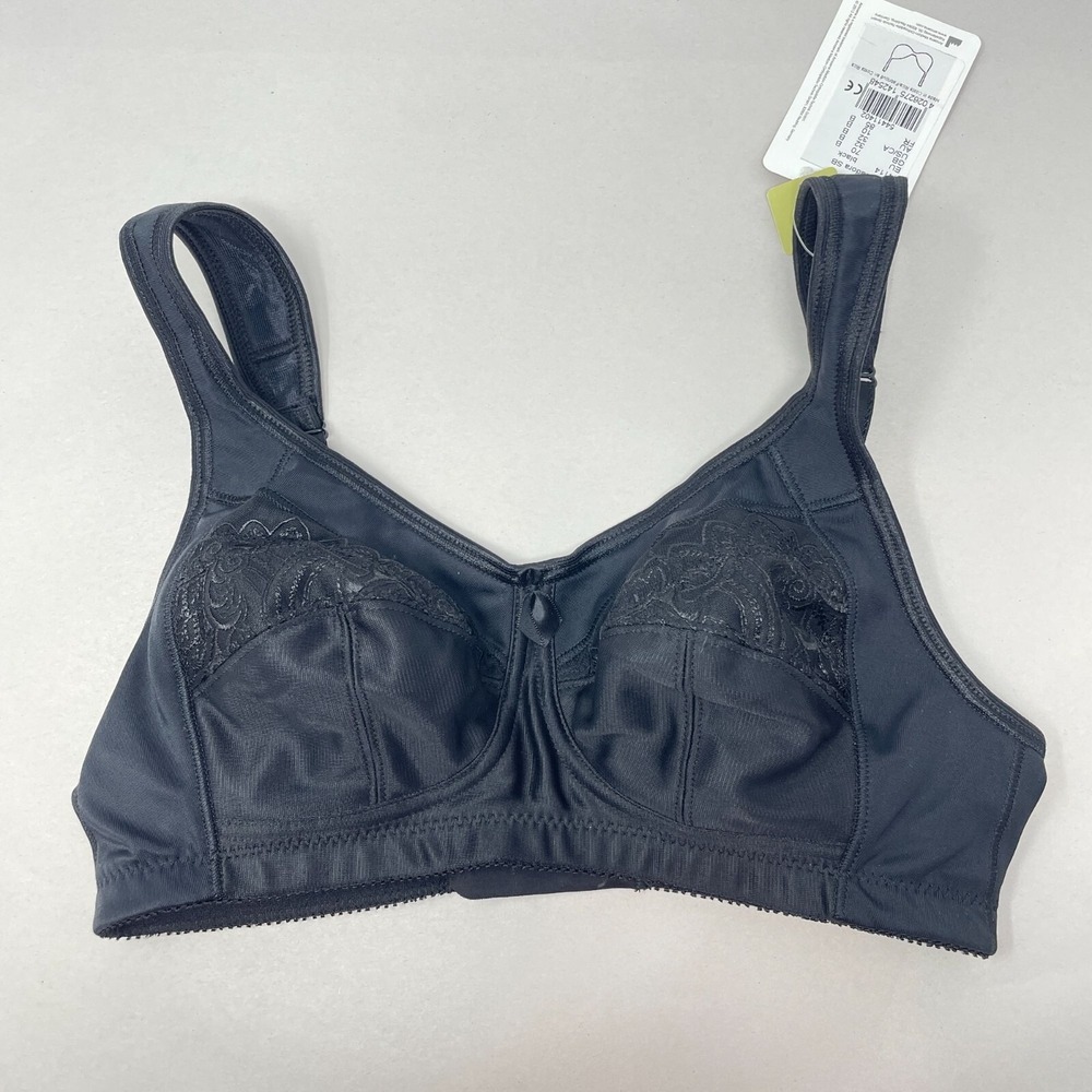Amoena Isadora Wirefree Mastectomy Bra Black 32B 44114 New with‎ Tags